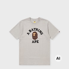 A Bathing Ape College Tee white grijs