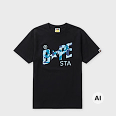 A Bathing Ape ABC Camo Bape Sta Tee zwart