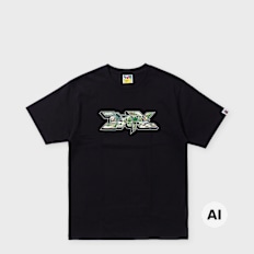 A Bathing Ape Bape Graffiti Logo Relaxed Fit Tee Schwarz
