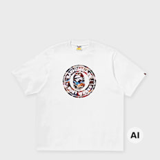 A Bathing Ape Hybrid Camo Busy Works Relaxed Fit Tee weiß