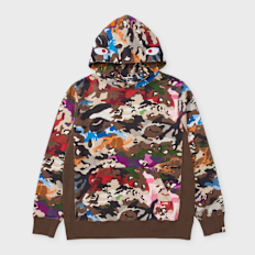 A Bathing Ape Hybrid Camo Shark Pullover Hoodie multi Undefined Color
