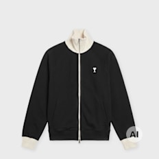 AMI PARIS Zipped Jacket ADC Embroidery black