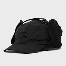 C. P. Company Baseball Cap In Chrome-R zwart