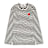 Comme des Garcons Play Play Red Heart Striped Long Sleeve T-Shirt black