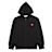 Comme des Garcons Play Play Two Heart Hooded Zip Sweatshirt black