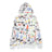 A Bathing Ape Hand Draw Pattern Shark Pullover Hoodie multi-colour