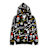 A Bathing Ape Hand Draw Pattern Shark Zip Hoodie M black