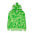 A Bathing Ape Ink Camo Shark Zip Hoodie green