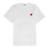 Comme des Garcons Play Small Red Heart T-Shirt White white