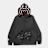 A Bathing Ape Color Camo Shark Full Zip Double Hoodie black