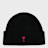 AMI PARIS Beanie Red Ami De Coeur Logo schwarz