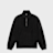 C. P. Company Sweatshirt Polo Collar Brushed Schwarz