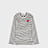 Comme des Garcons Play Play Red Heart Striped Long Sleeve T-Shirt zwart
